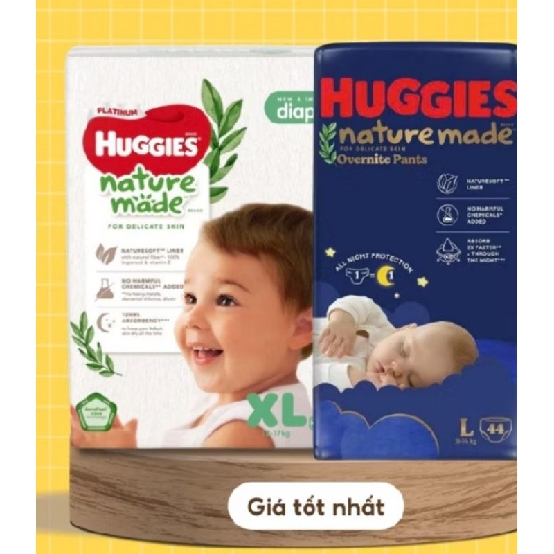 Tã quần Huggies Nature made cao cấp L44/XL38/XXL26