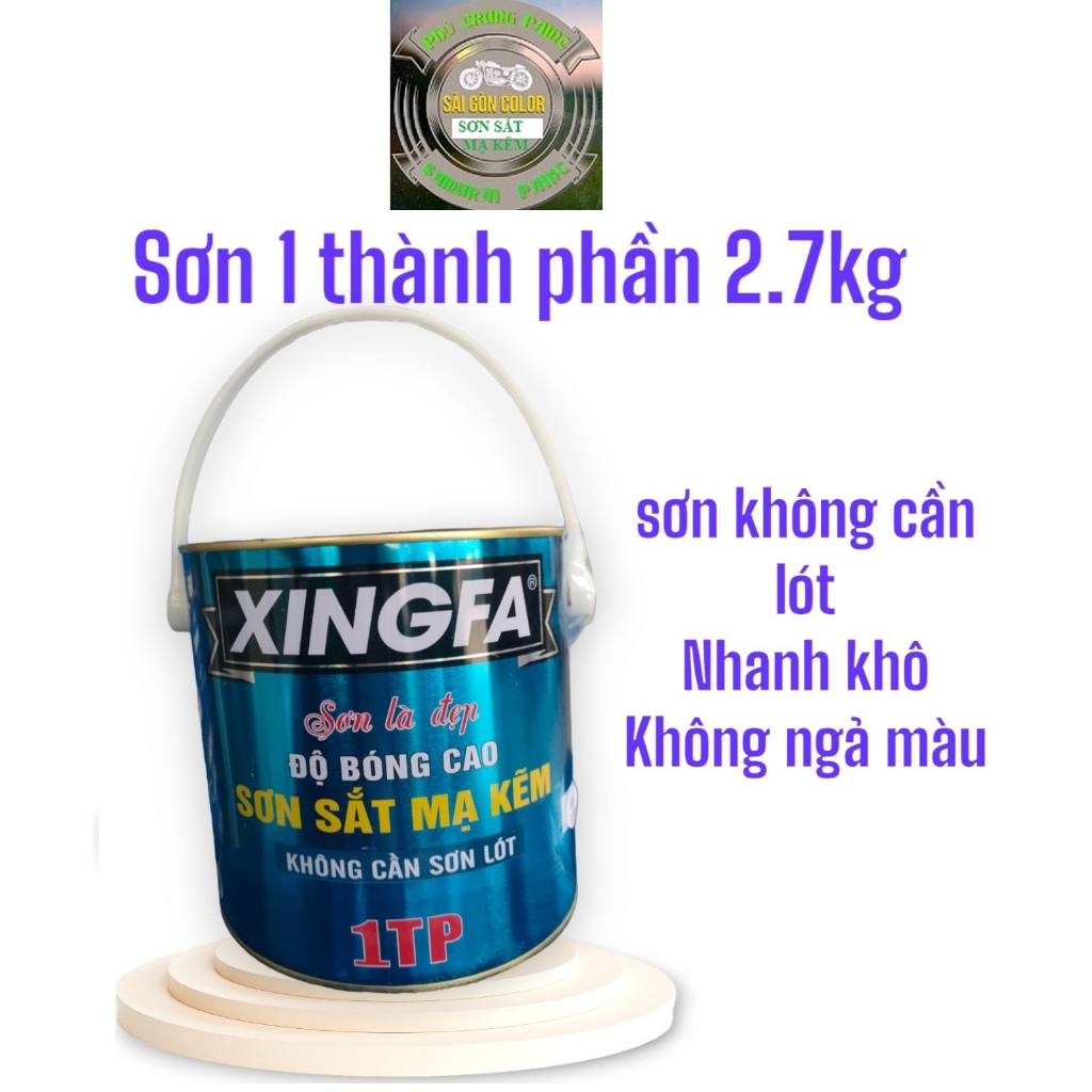 Sơn sắt mạ kẽm 1 thành phần XINGFA ( lon 2.7kg) đủ màu./.