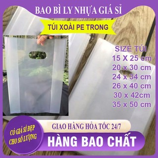 Túi xoài pe trong suốt nhiều size (1kg), dẻo dai, chắc chắn