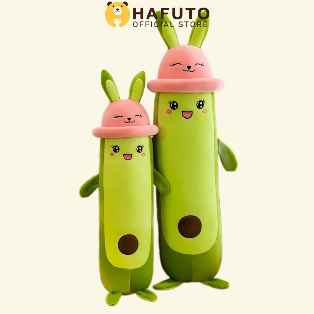 Gấu Bông Gối Ôm Quả Bơ Tai Thỏ Đáng Yêu Hafuto, Gấu Bông Cao Cấp Khổng Lồ, Gối Ôm Cho Mẹ Bầu