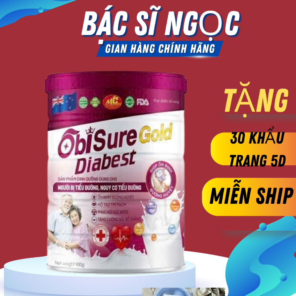 Sữa OBISURE GOLD DIABEST - Giải Pháp Dinh Dưỡng Cho Người Tiểu Đường, Hỗ Trợ Kiểm Soát Đường Huyết (