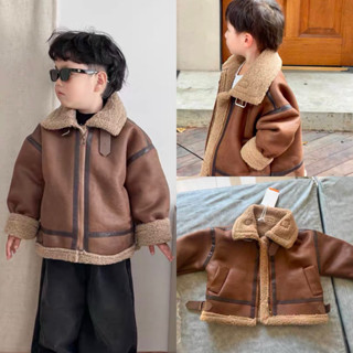 (13-70kg) áo khoác da lộn xịn, áo len cho bé trai bé gái kid.vnxk QCCC quần áo trẻ em áo len chui đầu