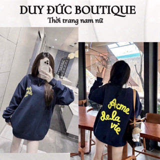 Áo Lót Nỉ Nhung Sweater Acme D.V Màu Xanh Than Thời Trang Nam Nữ