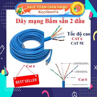 Dây mạng bấm sẵn cat 6 dài  2m 3m 5m 10m 20m 30m - Dây cáp mạng lan internet xịn tốt cao cấp , siêu bền tốc độ cao