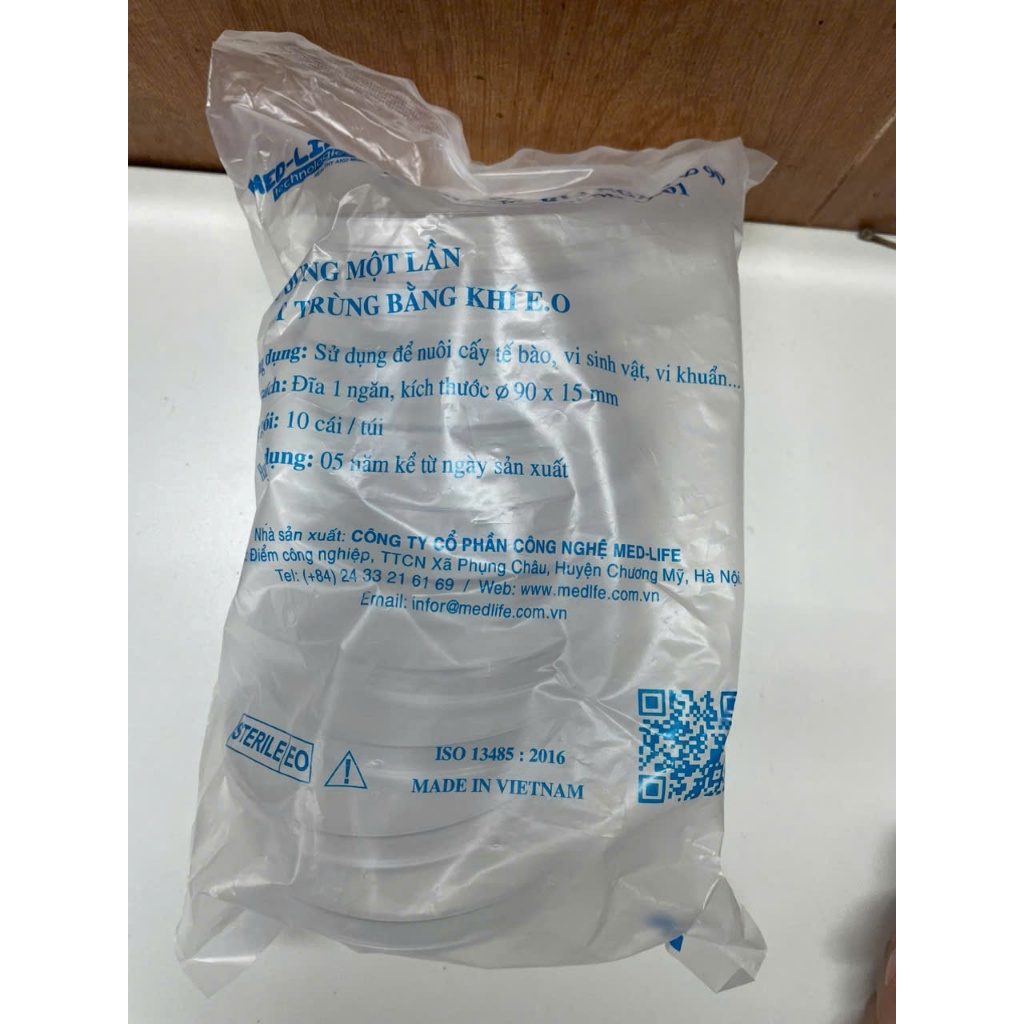 20 chiếc Đĩa Petri nhựa 90x15mm med-life