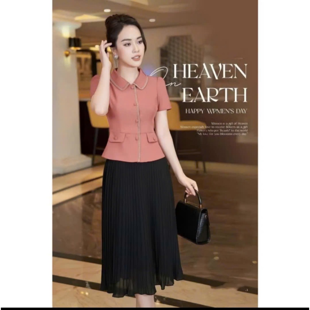 Áo kiểu công sở chạy viên h77 đủ size ( shop có nhận may đồng phục )