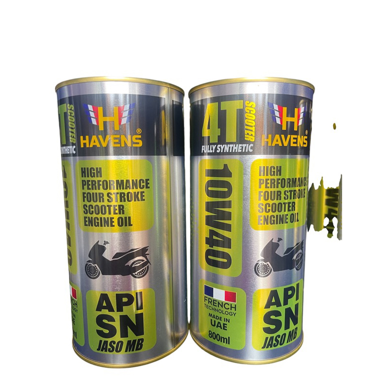 Nhớt Tay Ga Tổng Hợp Toàn Phần-FullySynthetic- HAVENS Super 4T 10W40 800ml- API SN.