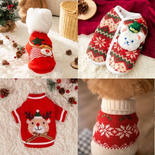  Áo len noel cho chó mèo chất liệu len cao cấp - Áo giáng sinh cho chó mèo giáng sinh năm mới 