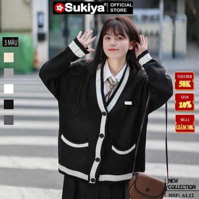 Áo Len Nữ Cardigan SUKIYA Dáng Rộng Chất Len Mềm Cao cấp Mẫu mới nhất 2023 AL53