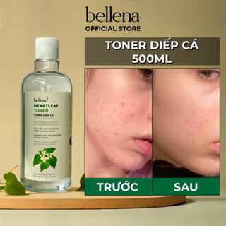 Toner diếp cá cho da dầu mụn nước hoa hồng diếp cá Bellena TC 500ml