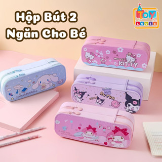  Hộp Bút 2 Ngăn Cute Cho Bé – Mẫu Kuromi Melody Hello Kitty – Túi Đựng Bút Cute Đựng Đồ Dùng Học Tập 