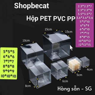 [HCM] Set 5 Set 10 Hộp Mica PET Dẻo Trong Suốt Đựng Quà Sinh Nhật, Event, Mô Hình, Bánh, Kẹo Socola
