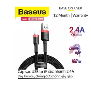 Cáp sạc nhanh, siêu bền Baseus Cafule USB dùng cho 6/7/8/10/11/12/13/14Pro Max dài 1m/2m/3m