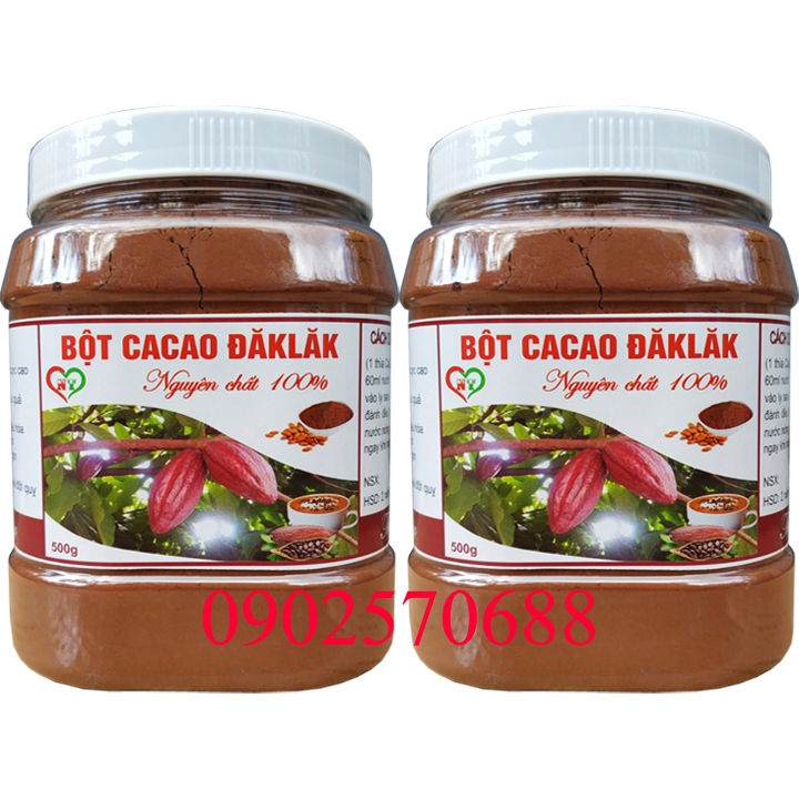 1KG BỘT CA CAO NGUYÊN CHẤT DAKLAK KHÔNG ĐƯỜNG