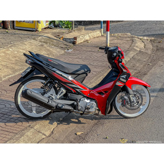 Dàn áo xe Sirius 50/110cc màu Đỏ Đen Nhựa ABS cao cấp Tặng Tem PVC 3 lớp Mẫu zin