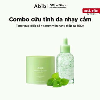   TẶNG CHỐNG NẮNG FULLSIZE  Bộ 2 sản phẩm Abib toner pad diếp cá và serum viên nang diếp cá TECA 