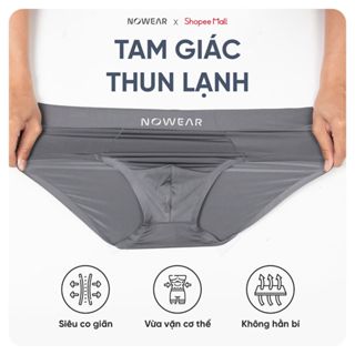 Combo 5 quần lót nam tam giác NOWEAR cao cấp, Quần sịp nam thun lạnh băng co giãn 4 chiều, thấm hút kháng khuẩn tốt