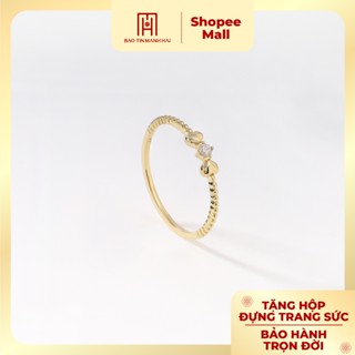 Nhẫn vàng 10K Bảo Tín Mạnh Hải thiết kế trái tim đính đá PHN1V10CZH-502004 PCHQ