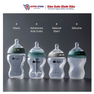  Tổng hợp các mẫu bình Tommee Tippee bản Âu có van tiệt trùng bằng lò vi sóng - Núm Âu số 1 