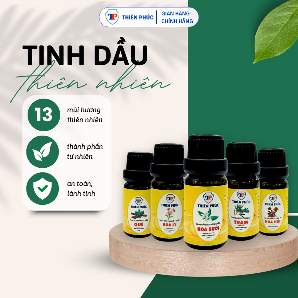 [QUÀ TẶNG] Tinh dầu thơm phòng thiên nhiên Thiên Phúc 10ml nhiều mùi hương nguyên chất tự nhiên