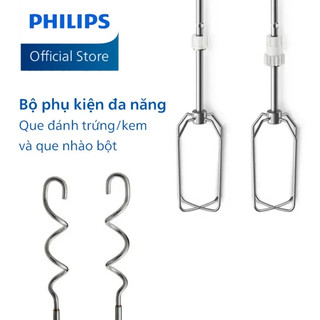 Máy nhồi bột đánh trứng Philips HR3745 HR3745/00 công suất 450W, thố trộn 3L bằng nhựa xoay được - Hàng chính hãng