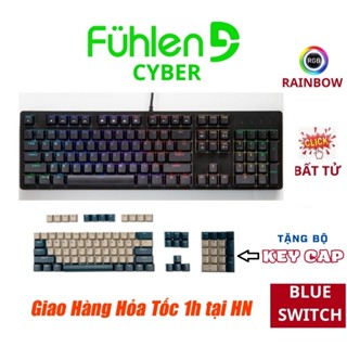 Bàn Phím Cơ Fuhlen Cyber Mẫu Mới Led Xuyên Phím - Hàng Chính Hãng Bảo Hành 2 Năm