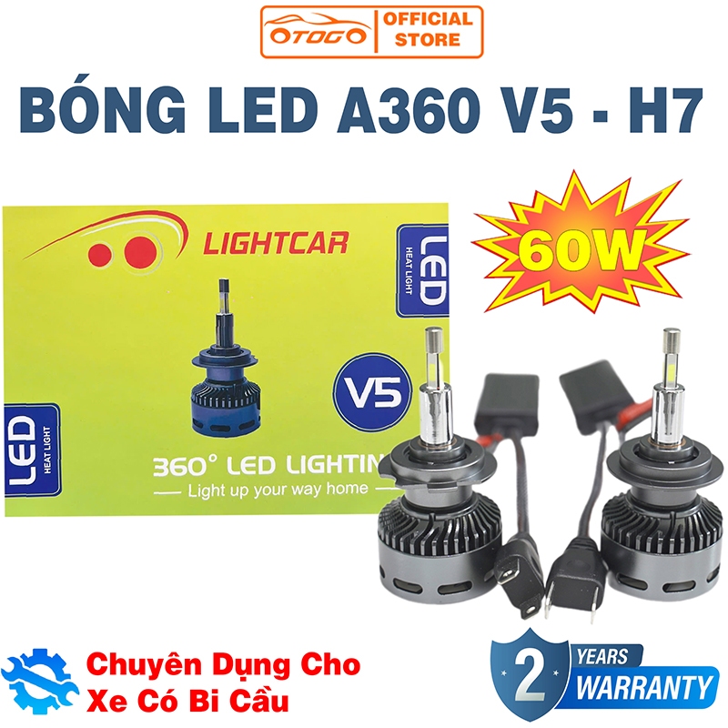 Đèn LED LightCar A360 V5 Chân H7 , Bản Nâng Cấp Mới Nhất