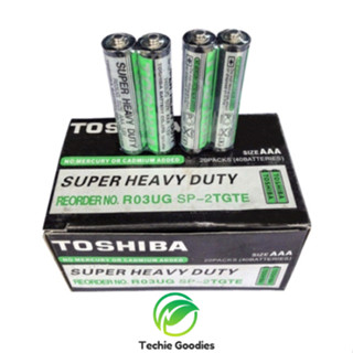 Hộp pin tiểu Toshiba AAA (1.5V) Super Heavy Duty - Pin tiểu 3A Toshiba (40 viên) - Hàng chính hãng