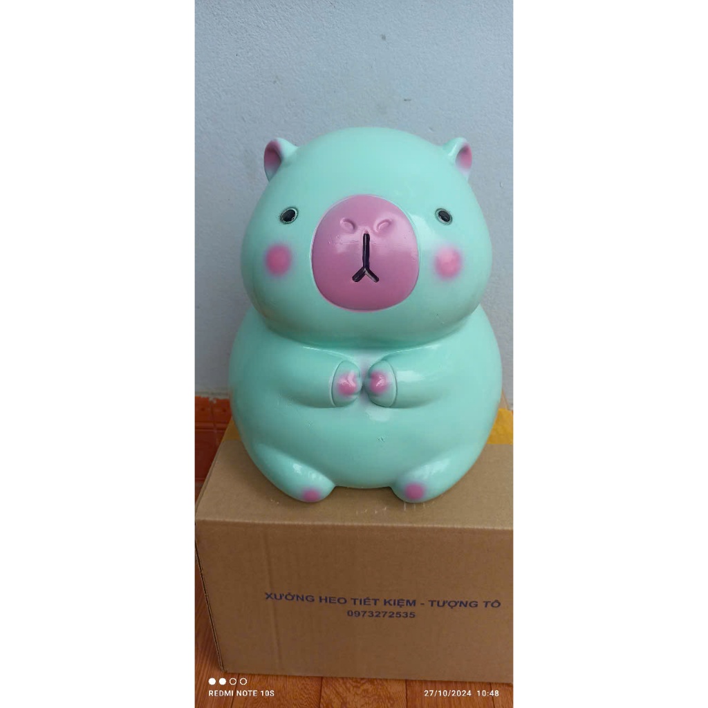 Heo đất lợn đất tiết kiệm Chuột Capybara size nhỏ - ống tiêt kiệm trang trí