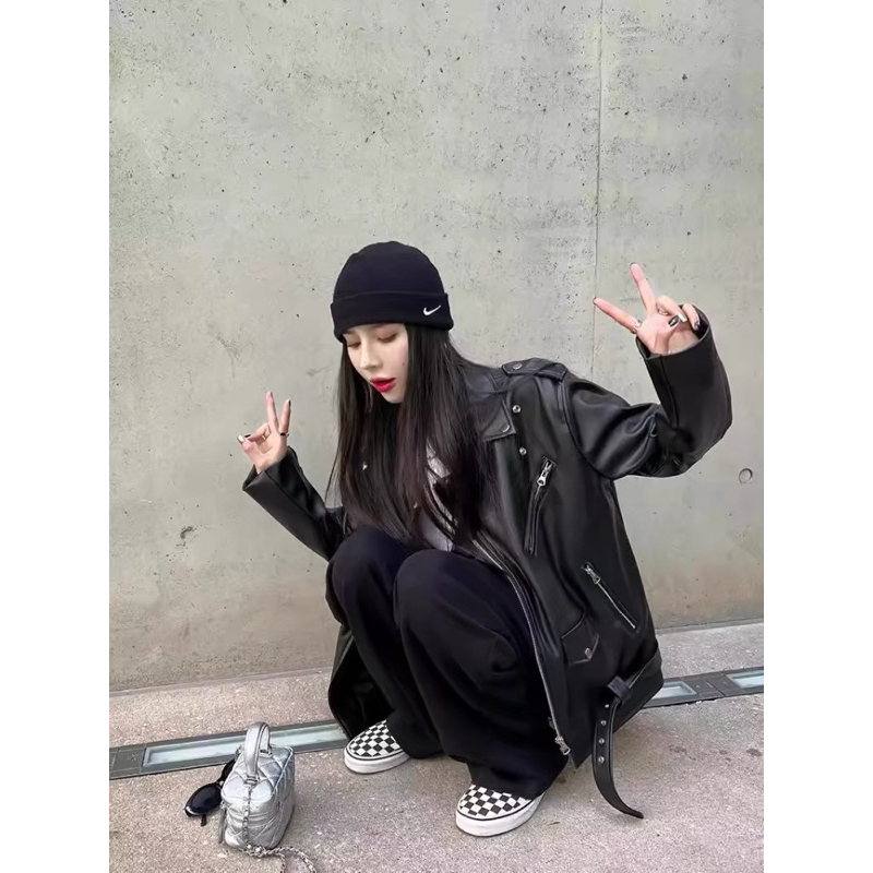 ÁO KHOÁC DA TRƠN UNISEX LEATHER PHOM LỬNG [ Hàng có sẵn ] | BigBuy360 - bigbuy360.vn