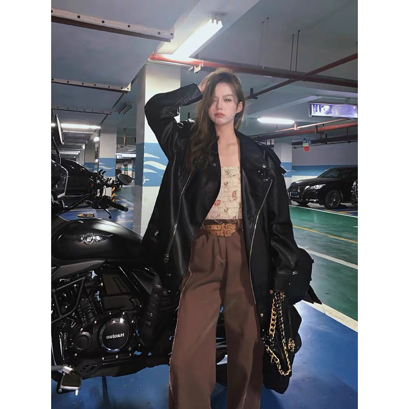 ÁO KHOÁC DA TRƠN UNISEX LEATHER PHOM LỬNG [ Hàng có sẵn ] | BigBuy360 - bigbuy360.vn