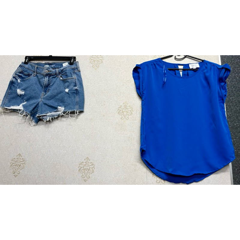 Áo kiểu xanh cobalt vnxk