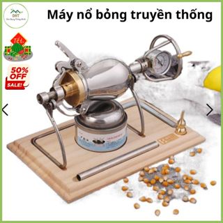 Máy nổ bỏng ngô gia đình thép 304 không gỉ 248ml nổ được 2 lạng ngô -  lạng gạo (van an toàn+ van giảm áp)