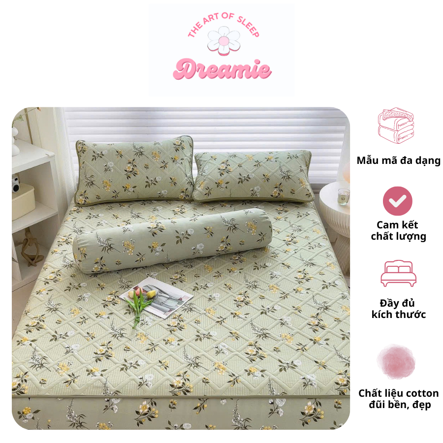 [Hàng Đẹp] Ga Gối Cotton Đũi Hàn Trần Bông Nhập Khẩu Cao Cấp đầy đủ kích thước m6, m8, 2m2
