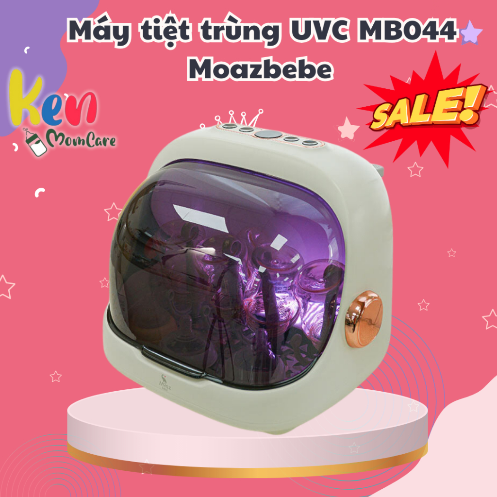 MÁY TIỆT TRÙNG UV MB044 ION MOAZBEBE ( bảo hành chính hãng 1 năm )