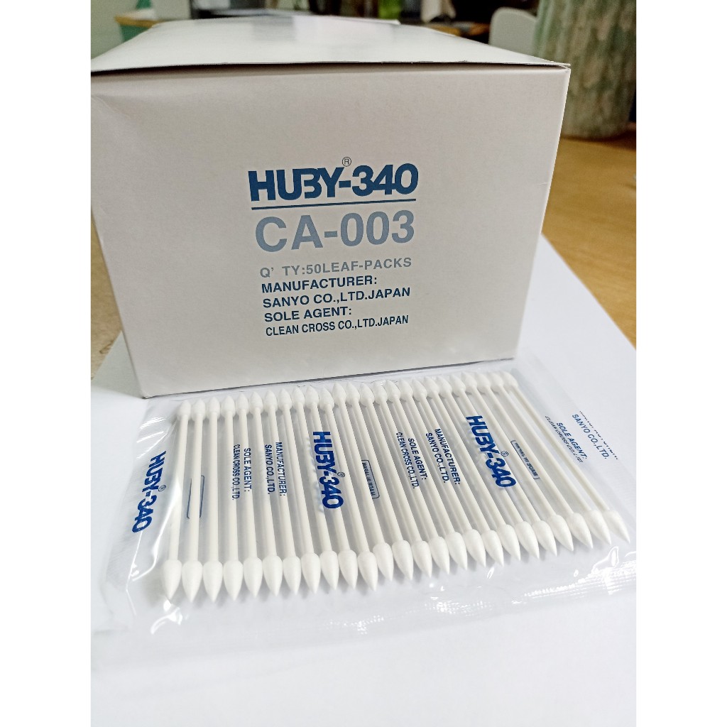 Tăm bông phòng sạch Huby CA-003 hàng chính hãng (10 gói/sét)