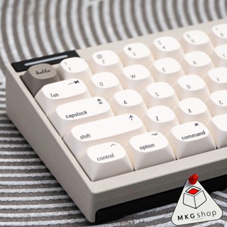 Keycap MA MacOs PBT dyesub - MA profile - trắng chữ đen 126 nút bàn phím cơ