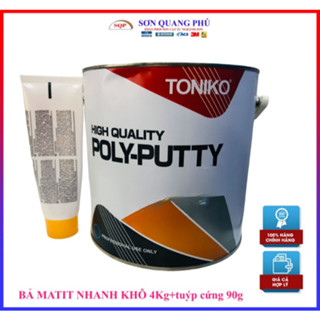 Bộ bả matit TONIKO 4kg nhanh khô bả xe oto, xe máy, bột trét matic kim loại, bả sắt, nhựa, inox, nhôm ...SONQUANGPHU8856
