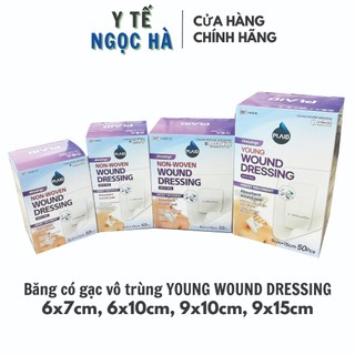   50 MIẾNG  Băng có Gạc Vô Trùng Young Wound Dressing thấm hút dịch tốt không dính vào vết thương 