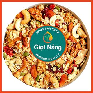 Granola các loại hạt sấy khô giảm cân không đường nhiều dinh dưỡng từ Giọt Nắng Healthy