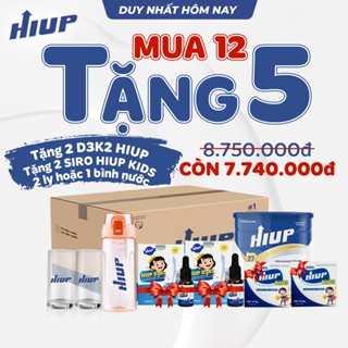 Thùng 12 LON HIUP Sữa Bột Tăng Chiều Cao Cho Bé Từ 2-15 Tuổi, Tăng Khả Năng Hấp Thụ Canxi, Bổ Sung Dinh Dưỡng Toàn Diện