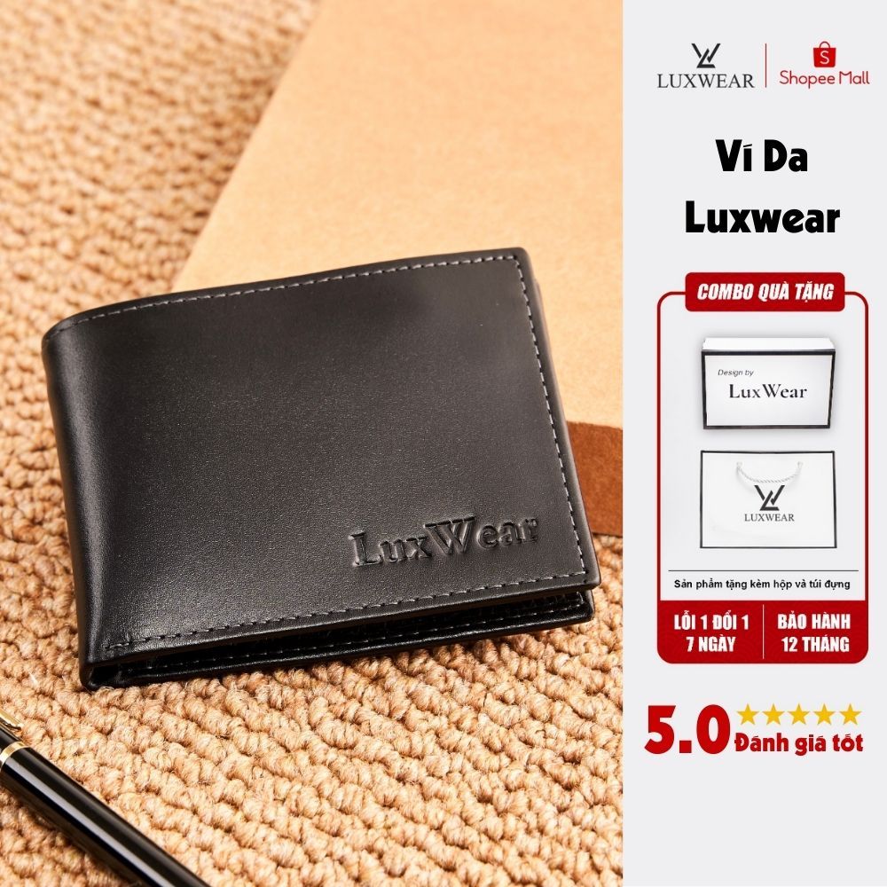 Ví ngang da bò cao cấp LuxWear bảo hành 24 tháng VN01