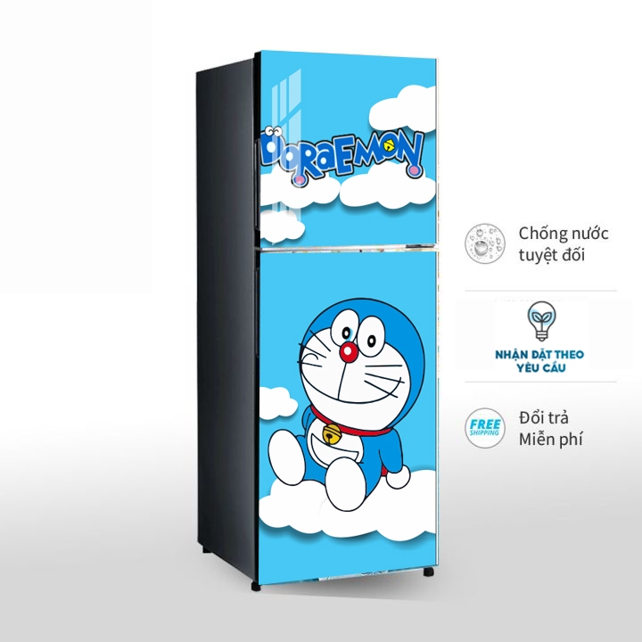 MIẾNG DÁN TỦ LẠNH DECAL 3D CAO CẤP Doraemon 2