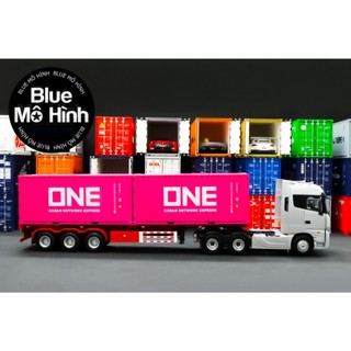 Mô hình thùng container xe đầu kéo 1:24
