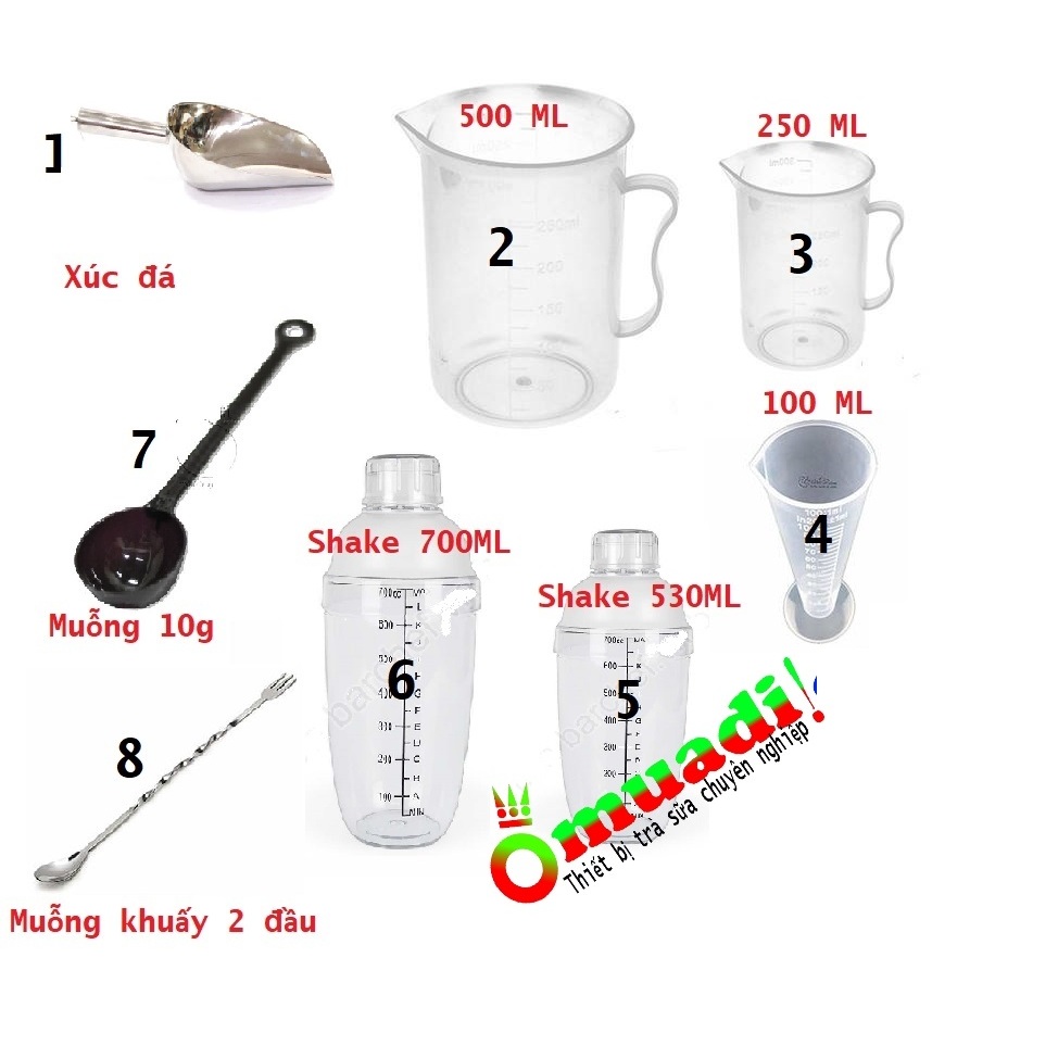 Bộ dụng cụ pha chế 8 món