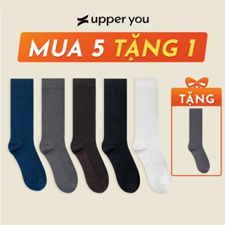 Tất Vớ Cổ Cao Nam Bamboo Cao Cấp Signature UPPER YOU Công Nghệ Không Đường May Mềm Mại Mát Gấp 4 Lần - SNM4005