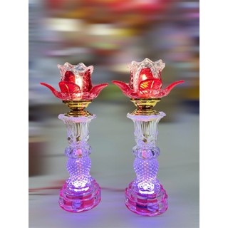 ĐÈN THỜ PHA LÊ  CAO CẤP 040 (33.5cm) 1 CẶP