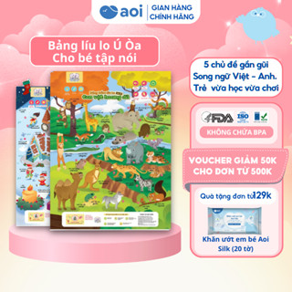  Bảng học thông minh cho bé điện tử Ú Oà có âm thanh treo trường 5 chủ đề song ngữ Anh - Việt 