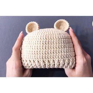 Mũ len gấu thêu tên cho bé [HANDMADE]- Gắn tên miễn phí ❤️