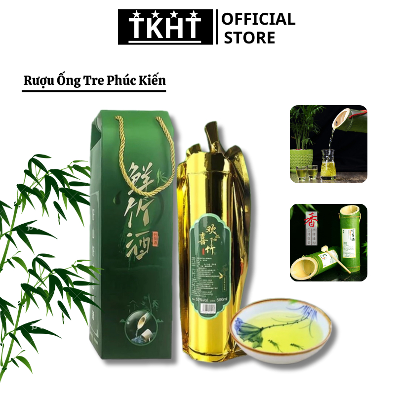 Rượu Tre Phúc Kiến 500ml/ống Thượng Hạng Đủ Bộ Gõ, Túi Xách , Rượu Thơm Ngon Tự Nhiên SP41232593